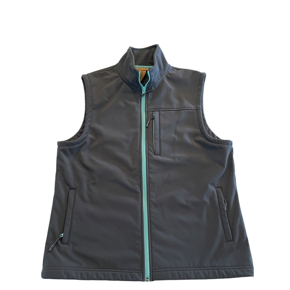 Wrangler Mens Softshell Fleece Lined Vest Gray Teal Size XL